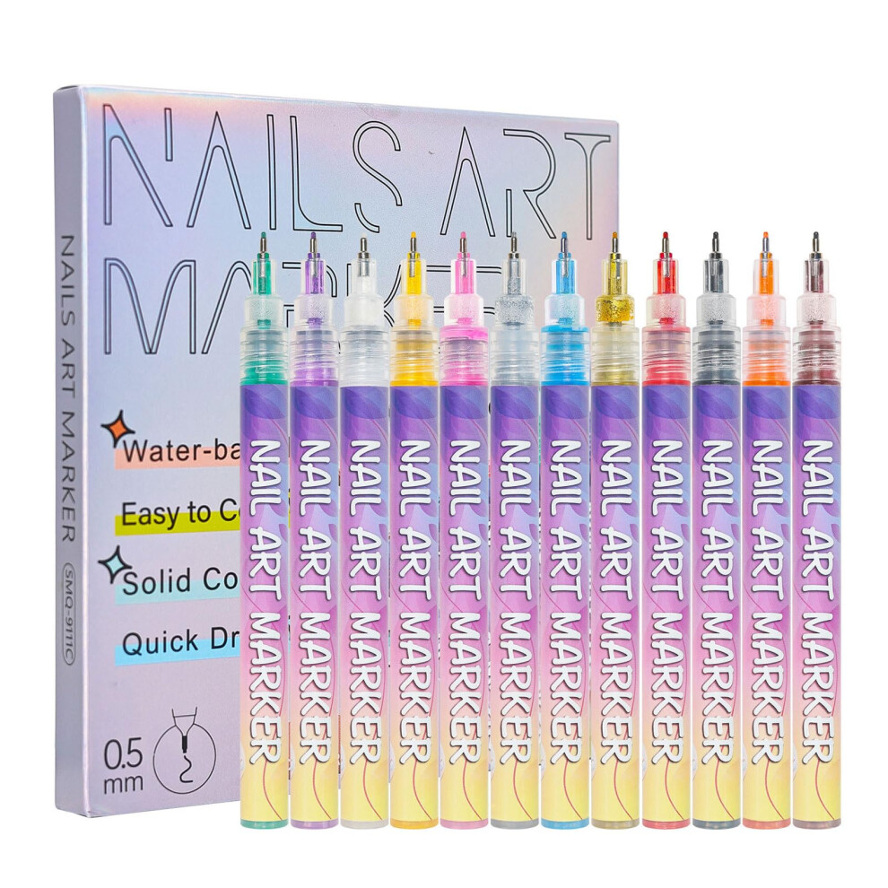 Acrylic Nail Art Pen with Precise 0.5mm Fine Tip and Quick Dry Ink for Detailed Nail Decoration