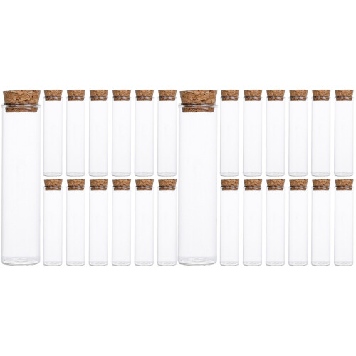 2 Pieces Mini Glass Bottles With Cork Storage Liquid Sampling Vials 1