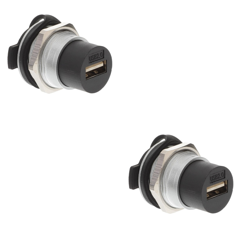 2 Pack Usb20 Interface Pass Through Flush Mount Adapter Plug Female To Bulkhead 9048212097877