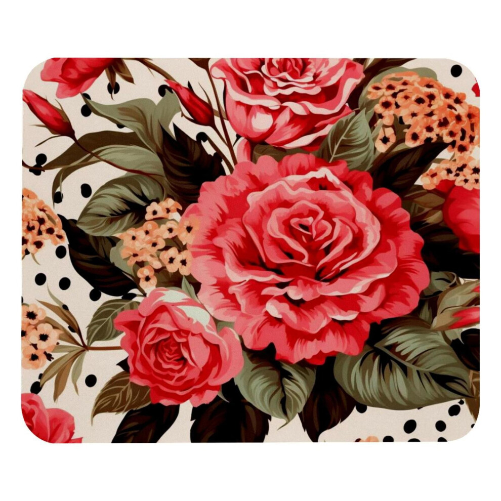 Premium Rose Leopard Print Mouse Pad - Comfortable Surface For Control & Accuracy - Compatible With All Computer Mice - Desk Mat For Home & Office 9048212097808
