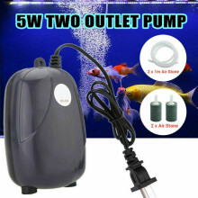 Electric Ultra Quiet Aquarium Air Pump Dual Outlet, Fish Tank Aerator Pump for 5-40 Gallon Tank