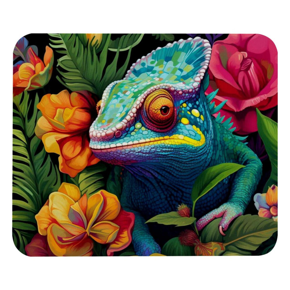 Cute Chameleon Prints Mouse Pad, Comfortable Mousepad With Smooth Surface And Non-Slip For Pain Relief, Computer, Laptop, Office & Home, 8.3X9.8in 9048212097839