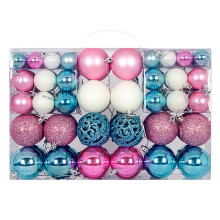 Honeeladyy 100PCS Christmas Balls Ornaments, Shatterproof Holiday Party Balls, Festive Wedding Hanging Decorations Compatible with Blue Tree Themes
