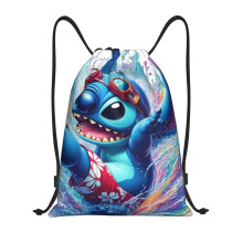 Stitch Classic trekkoordtas, opvouwbaar, sporttas, fitnesstas, unisex, strandtas, sporttas, reistas, middelgroot