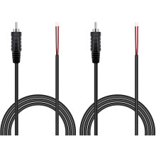 (18AWG 3,3 ft) Dikke luidsprekerkabel met RCA-adapterstekker naar blanke draad, RCA-luidsprekerkabel voor tv-versterker