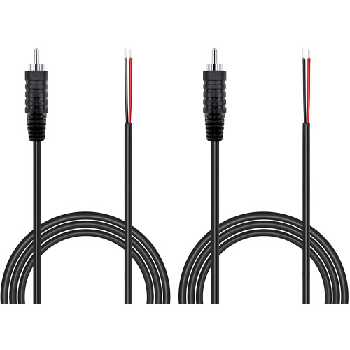 (18AWG3.3ft) Βαρύ καλώδιο ηχείου με προσαρμογέα RCA σε γυμνό καλώδιο, καλώδιο ήχου