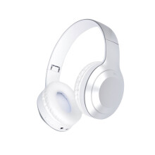 Avtoify Bluetooth-Kopfhörer in Metallfarbe, Stereo, kabellos, mit USB-C-Anschluss, Geschenk, Silber