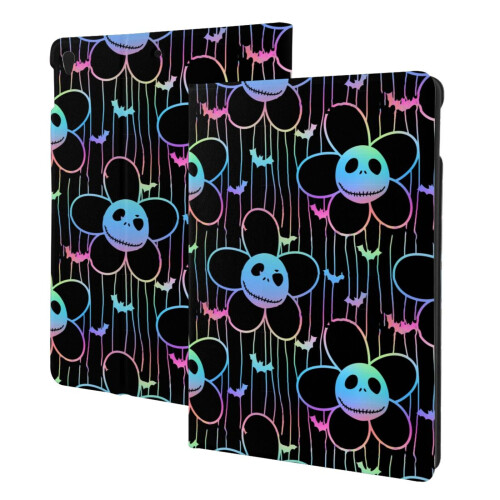 Capa inspirada em O Estranho Mundo de Jack para iPad de 9ª, 8ª, 7ª e 10,2 polegadas, com suporte e porta-lápis.
