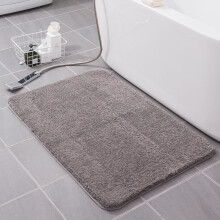 Tappeto da bagno 32x20 pollici, grigio, in microfibra spessa e morbida, ad asciugatura rapida, lavabile in lavatrice, ideale per vasca da bagno e