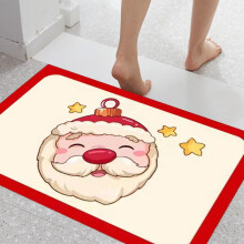 Tappetino da bagno natalizio Quinlirra, tappeti da bagno per le feste multicolore, in microfibra extra morbida e assorbente, antiscivolo, lavabile in