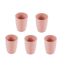 Conjunto de 5 copos de plástico reutilizáveis Fnyoxu com canudo multicolorido para cozinha, escritório e viagens. Ideais para beber e empilháveis.