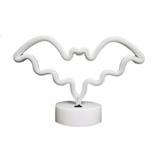 Cordão de luzes LED com pedestal, alimentado por USB ou 3 pilhas AA, ideal para decoração de Halloween, festas e estabelecimentos comerciais.