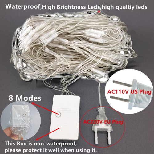 KEINXS200LED Φωτιστικά από πλέγμα, 9,8ft x 6,6ft, Αδιάβροχα, με πρίζα, Πράσινο σύρμα, συμβατά 1