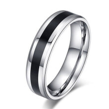 Anello da uomo e donna in acciaio inossidabile e titanio, gioiello alla moda, regalo per amanti della moda.