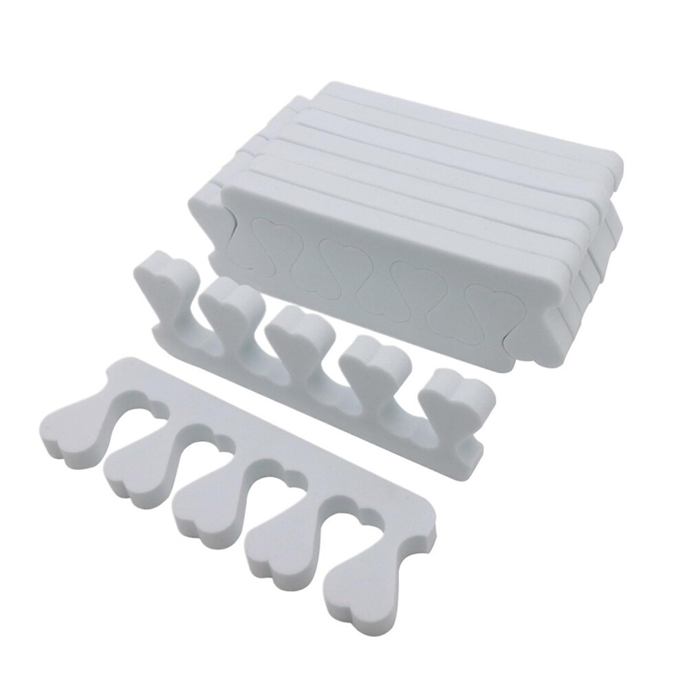 Black/Orange/White Toe Separators 100Pcs Soft Sponge Pedicure Toe Spacers Smudge Nail Finish