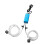 Pompe à oxygène USB bleue pour aquarium - Mini, 2 sorties 2