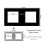 Módulo base de interruptor EU/FR negro, módulo de enchufe con interruptor táctil, caja cuadrada, módulo base DIY 1