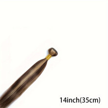 Extension di capelli umani lisci P4/27, colore pianoforte, capelli Remy naturali