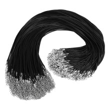 100 piezas de cordón para collar con cierres, cordones para colgantes, cadenas a granel de 18 pulgadas, suministros para la fabricación de joyas C