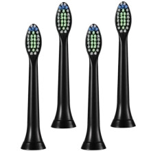 4-pack compatibel met Philips Sonicare Diamondclean tandenborstelkopjes, zwart