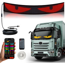 Dynamische, animierte LED-Autoaugen für Halloween, blinkende LED-Teufelsaugen für die Windschutzscheibe von Auto und LKW, leuchtende