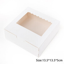 StoBag5pcs Scatola regalo per biscotti croccanti al tuorlo d'uovo, ciambelle, cioccolato, regalo con finestra trasparente, bomboniere per compleanni,