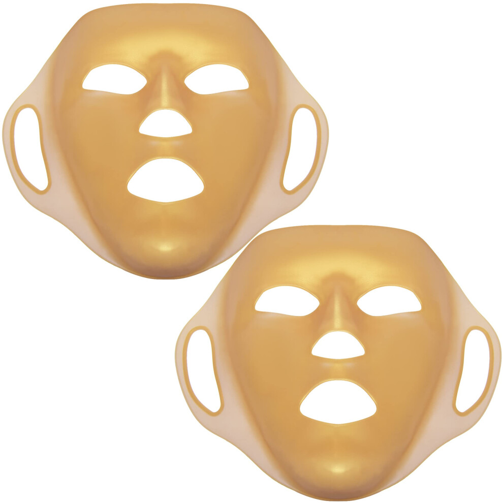 Reusable Silicone Face Mask Cover 3D Gold Hydration Wrap with Ear Loops for Skincare