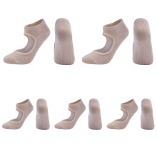 pares de calcetines de yoga para mujer, calcetines de pilates, calcetines tobilleros sin talón, transpirables, antideslizantes, para ballet, danza y