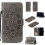 Compatible with iPhone X/Xs - Mandala Leather Case - Grey Grey 1