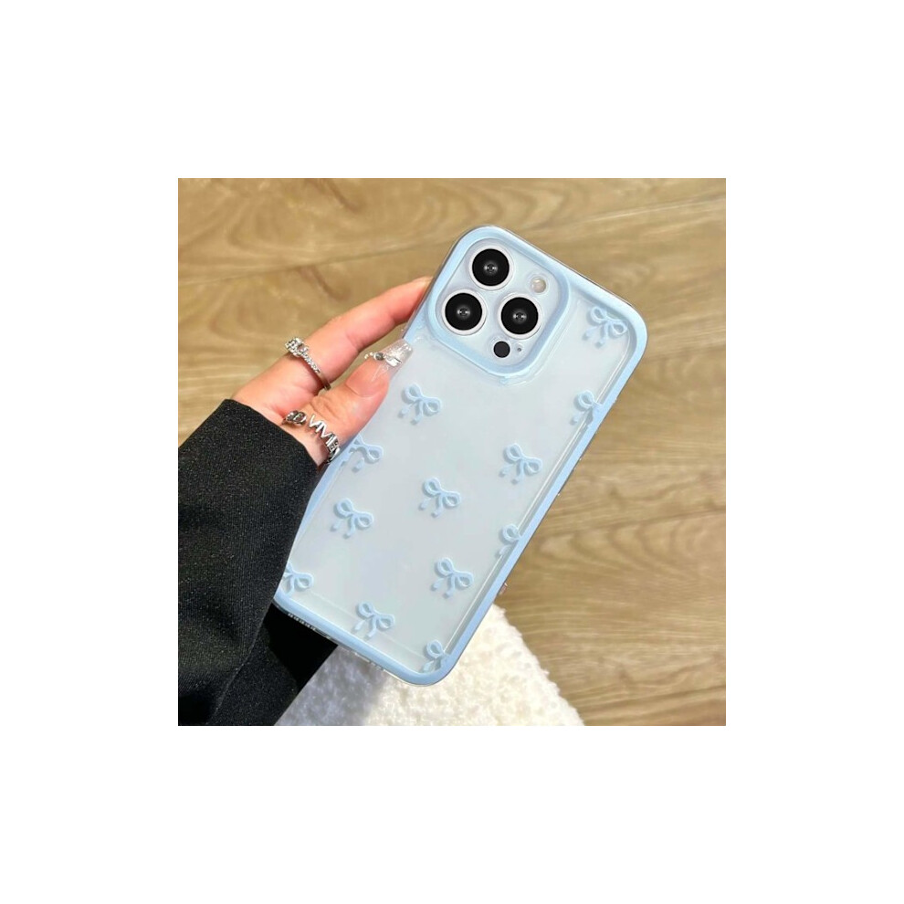 Pc. Case For Compatible With Iphone 16 Pro Max, Transparent With Cute Bowknot Design, Aesthetic, Raised Camera Protection 9173940822016