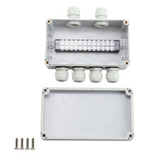 IP66 Wasserdichte Anschlussdose, 2 Eingänge, 4 Ausgänge, wasserdichte Elektrobox für Kabel mit einem Durchmesser von 4-8 mm