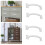 ZENMELE 6Inch Gate Handle Screen Door Handle In White 2 Pack 2