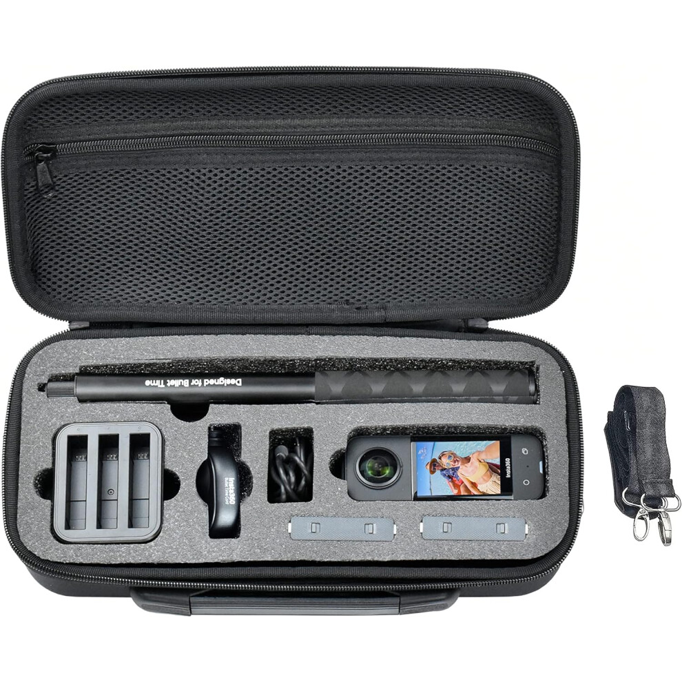 Carry Case For Insta360 One X3 And One X2, Camera Hard Shell Bag For Accessory Organization 9448196858622