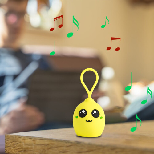 PAVEOS Bluetooth 5.0 Mini Wireless Speaker, Portable Cute Neckband Speaker with Microphone, Compatible with iPhone/Android, Yellow 2