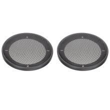 Luidsprekerroosteraccessoire, decoratieve ronde gaasafdekking, 2 stuks luidsprekeraccessoires, plastic ring, ijzeren net, subwoofer