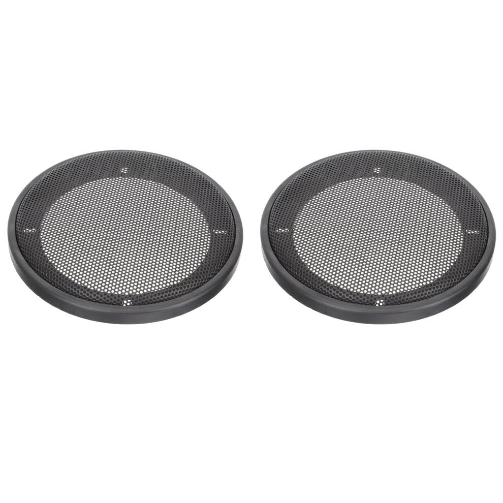 Speaker Grille Accessory Decor Circle Mesh Cover 2 Pcs Speakers Accessories Plastic Ring Iron Net Subwoofer 9448196858530