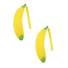 Estojo para lápis em formato de banana com grande capacidade, estojo fofo de silicone com zíper, compatível com maquiagem, moedas e chaves -