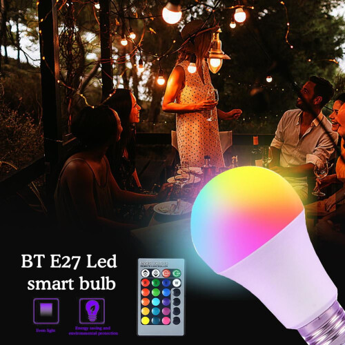 Λάμπα LED E2716 με δυνατότητα αλλαγής χρώματος με τηλεχειριστήριο για διακόσμηση 2