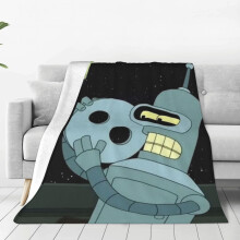 Deka s roztomilou anime Futurama, super mäkká a útulná flanelová deka, 80"x60", darčeky pre dievčatá a chlapcov, dekorácia na posteľ a