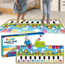 Tapete Musical Interativo para Chão com Piano – Tapete Musical Portátil com Sons de Vários Instrumentos (80x30cm)
