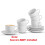 6 Espresso Coffee Cup Cups Rolled Edge Bright White Stoneware 3.5 oz 4