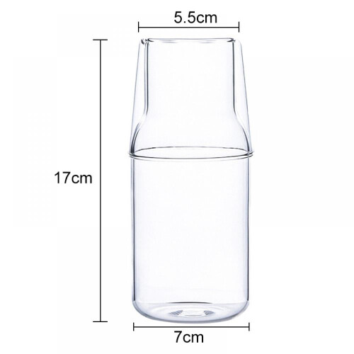 Διαφανές γυαλί ιαπωνικού τύπου 17oz+8oz, κατάλληλο για την αποθήκευση χυμών, smoothies 1