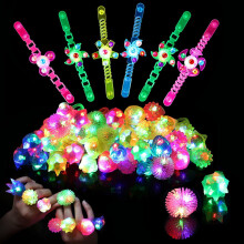 Anillos luminosos, pulseras LED, recuerdos de fiesta para cumpleaños infantiles, caja de premios de 36 unidades