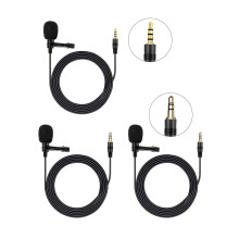 Lavalier Microphone Set for Smartphone and Laptop, Clear Voice Clipon Mic for YouTube and Interviews (3 Pack)