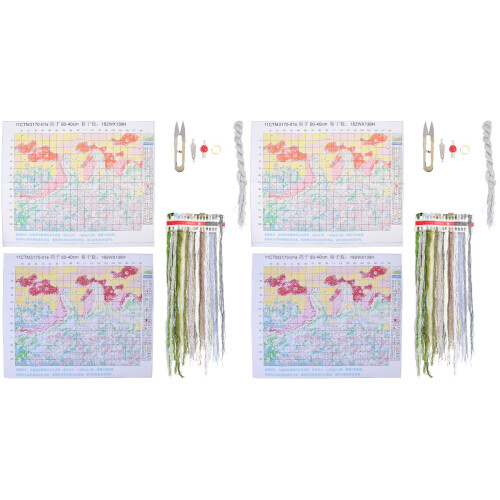 2 Sets Cross Stitch Pigeon Cloth Manual 1
