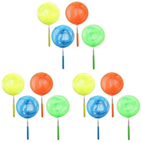 12 Pcs Extendable Fishing Nets Nets Kid Nets Telescopic Nets 1
