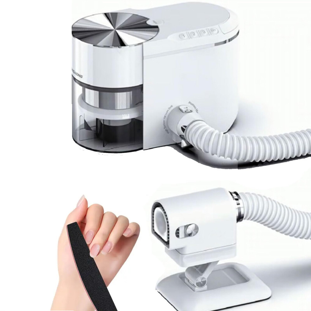 Professional Nail Dust Collector with Adjustable Suction, Low Noise, Washable Filter for Manicure