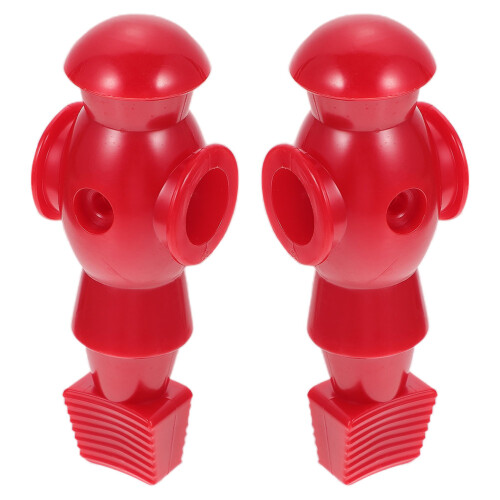 Foosball Player Accessories Red Resin Easy Assembly 2pcs