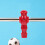 Foosball Player Accessories Red Resin Easy Assembly 2pcs 5