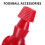 Foosball Player Accessories Red Resin Easy Assembly 2pcs 6